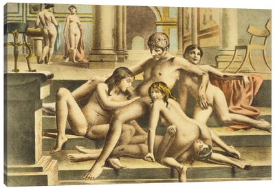 Ancient Times, plate X of 'De Figuris Veneris' , 1900  Canvas Art Print