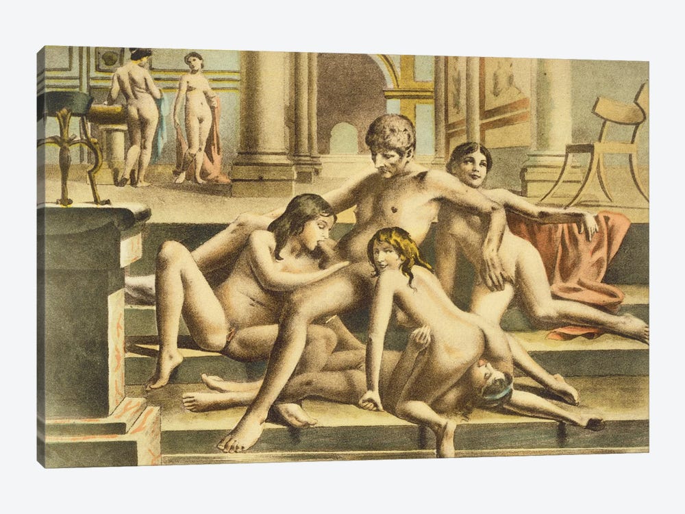 Ancient Times, plate X of 'De Figuris Veneris' , 1900  1-piece Canvas Art