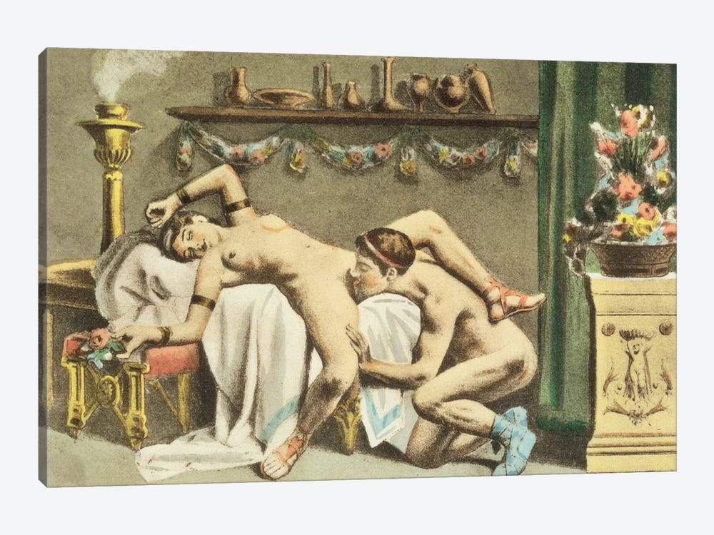 Ancient Times, plate XII of 'De Figuris Veneris' , 1900  by Edouard-Henri Avril 1-piece Canvas Art Print