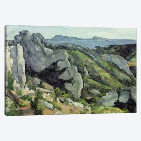 Rocks at L'Estaque, 1879-82  Canvas Print #BMN1004} by Paul Cezanne Canvas Art Print
