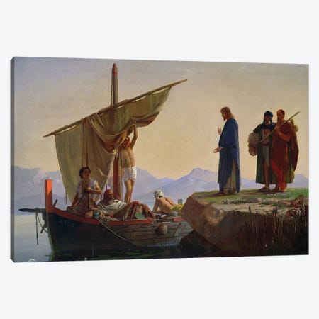 Christ Calling the Apostles James and John, 1869  Canvas Print #BMN10050} by Edward Armitage Canvas Wall Art