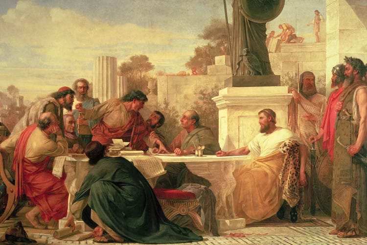 Julian the Apostate  Presiding at a Conference of Sectarians, 1875  by Edward Armitage wall art