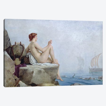 The Siren, 1888  Canvas Print #BMN10052} by Edward Armitage Canvas Wall Art