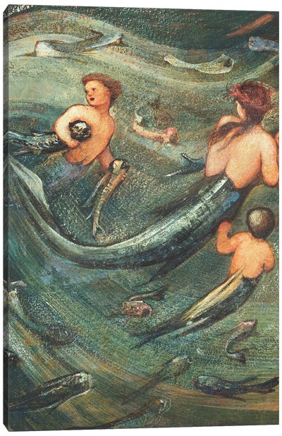 Mermaids in the Deep, 1882  Canvas Art Print