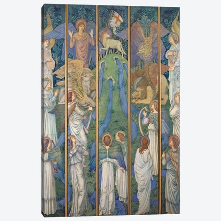 Paradise, with the Worship of the Holy Lamb, c.1875-80  Canvas Print #BMN10062} by Edward Coley Burne-Jones Art Print