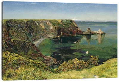 Anstey's Cove, Devon, 1854  Canvas Art Print - Coastline Art