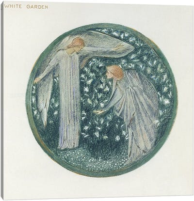 The Flower Book: XXXIV. White Garden, 1905  Canvas Art Print