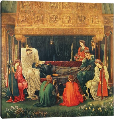 The last sleep of Arthur in Avalon, 1881-98  Canvas Art Print