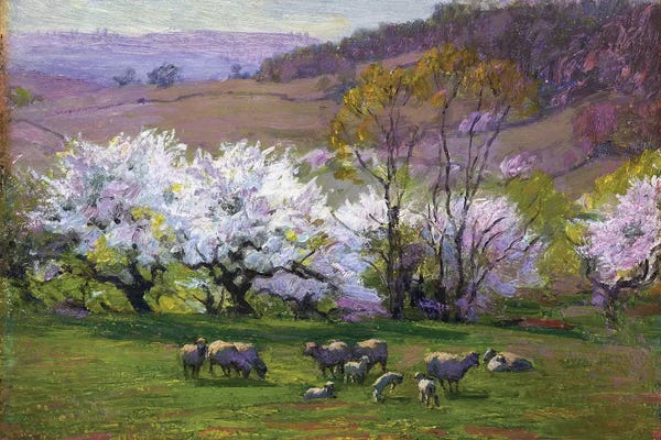 Sheep: Blossom Time,  by Edward Henry Potthast