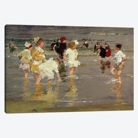 Children on the Beach Canvas Print #BMN10082} by Edward Henry Potthast Canvas Art Print