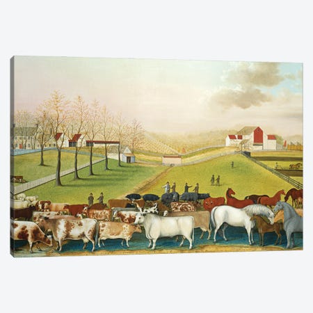 The Cornell Farm, 1848  Canvas Print #BMN10094} by Edward Hicks Canvas Art Print