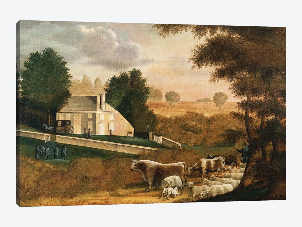 The Grave of William Penn, 1848  by Edward Hicks 1-piece Canvas Art