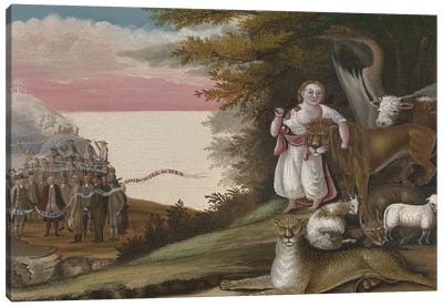 The Peaceable Kingdom, 1829-30  Canvas Art Print