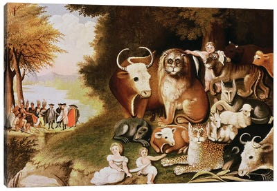 The Peaceable Kingdom, 1832-34  Canvas Art Print