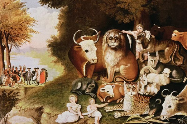 Famous Art: The Peaceable Kingdom, 1832-34  by Edward Hicks
