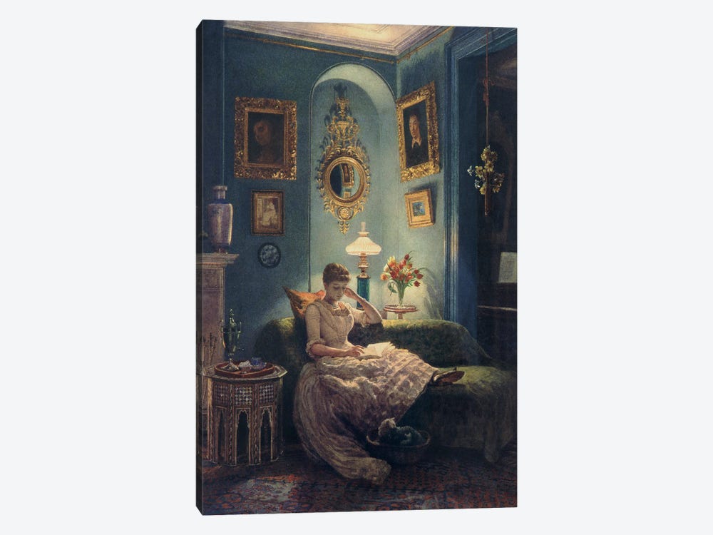 An Evening at Home, 1888 Canv - Canvas Wall Art | Edward John Poynter