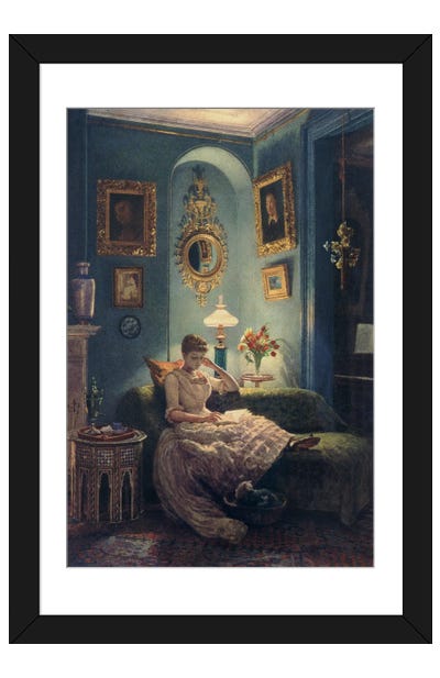 An Evening at Home, 1888  Paper Art Print - Best Selling Paper