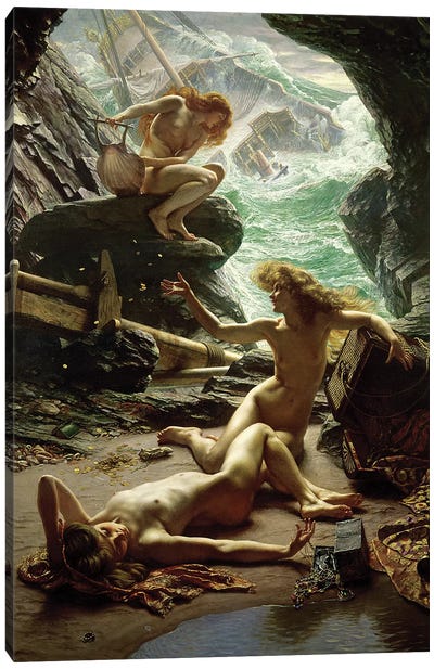 The Cave of the Storm Nymphs, 1903  Canvas Art Print - Female Nude Art