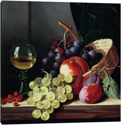 Grapes and plums  Canvas Art Print