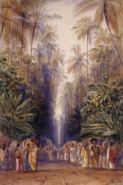 Edward Lear: On the Road to Galle, Ceylon, 1876  by Edward Lear