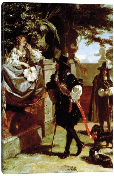 Charles II  and Nell Gwynne  Canvas Art Print
