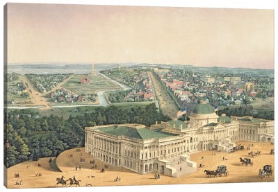 View of Washington, pub. by E. Sachse & Co., 1852  Canvas Art Print
