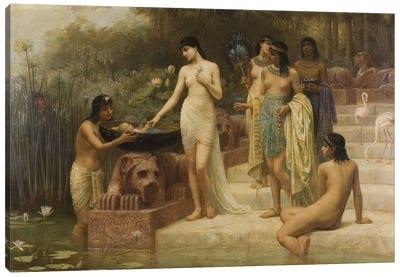 Pharaoh's Daughter - The Finding of Moses, 1886  Canvas Art Print