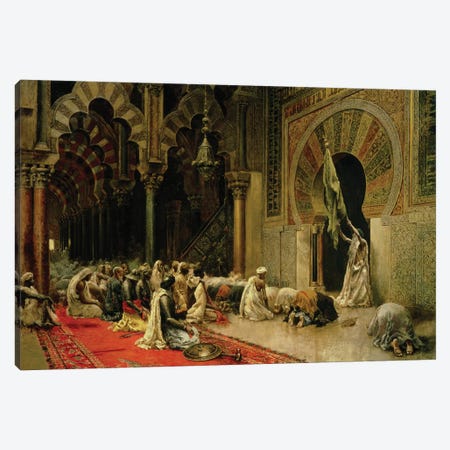 Interior of the Mosque at Cordoba, c.1880  Canvas Print #BMN10156} by Edwin Lord Weeks Canvas Wall Art