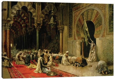 Interior of the Mosque at Cordoba, c.1880  Canvas Art Print