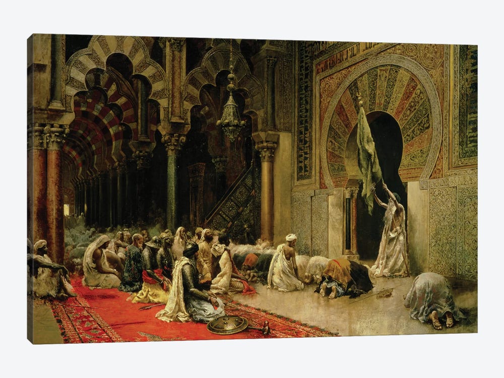 Interior of the Mosque at Cordoba, c.1880  by Edwin Lord Weeks 1-piece Canvas Art