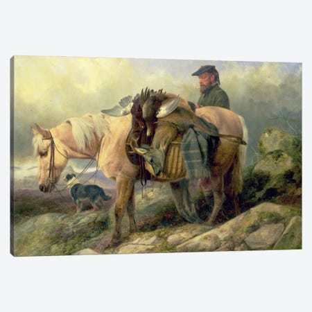 Returning from the Hill, 1868 Canvas Print #BMN1015} by Richard Ansdell Canvas Artwork