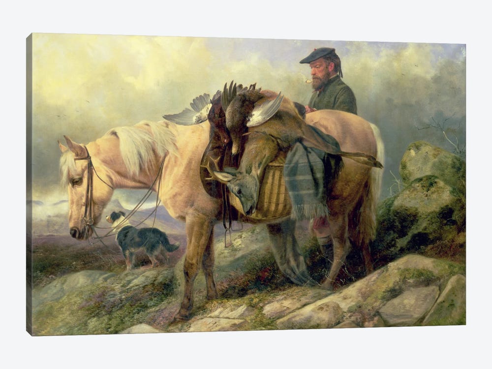 Returning from the Hill, 1868 by Richard Ansdell 1-piece Canvas Art Print