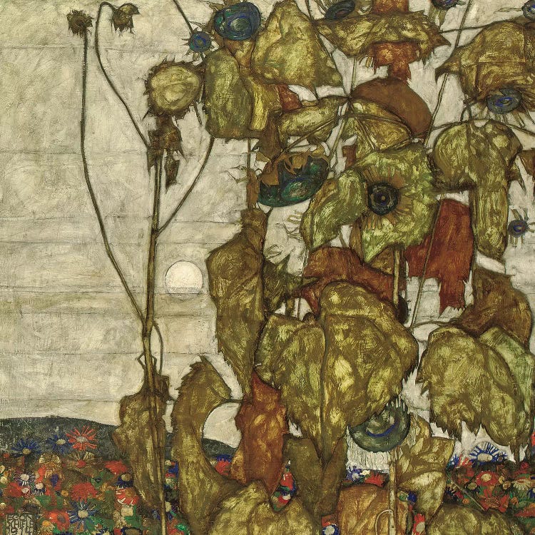 Autumn Sun  by Egon Schiele wall art