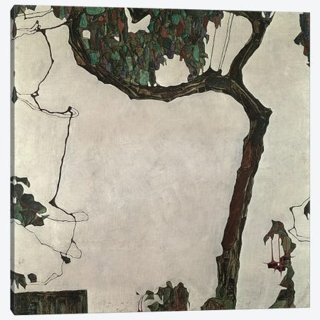 Autumn Tree, 1909 Canvas Print #BMN10163} by Egon Schiele Canvas Art