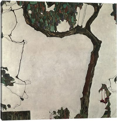 Autumn Tree, 1909 Canvas Art Print - Egon Schiele