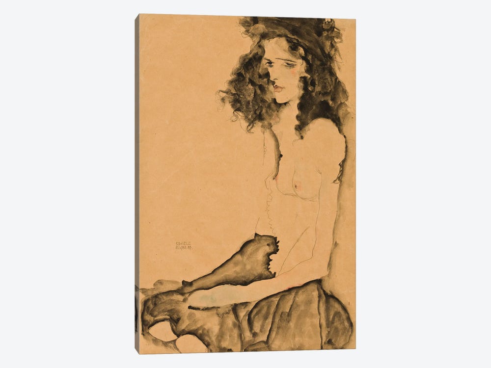Girl with Black Hair, 1911  1-piece Canvas Artwork