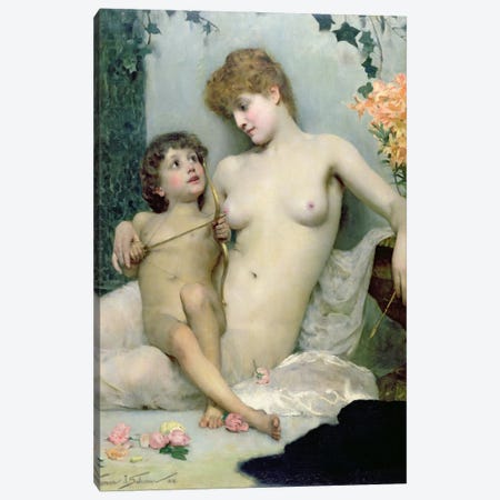 Love's First Lesson, 1885  Canvas Print #BMN1016} by Solomon Joseph Solomon Canvas Wall Art