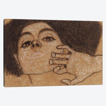 Head of a woman, c.1907-8  Canvas Print #BMN10170} by Egon Schiele Canvas Art Print