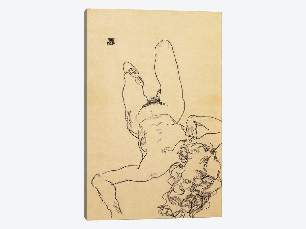 Kneeling female nude, 1917  1-piece Canvas Art