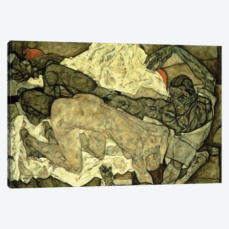Lovers ; Liebespaar , 1914  Canvas Print #BMN10174} by Egon Schiele Canvas Art