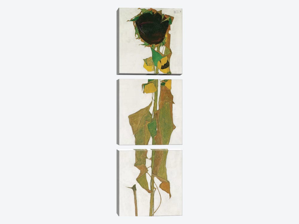 Sunflower by Egon Schiele 3-piece Art Print