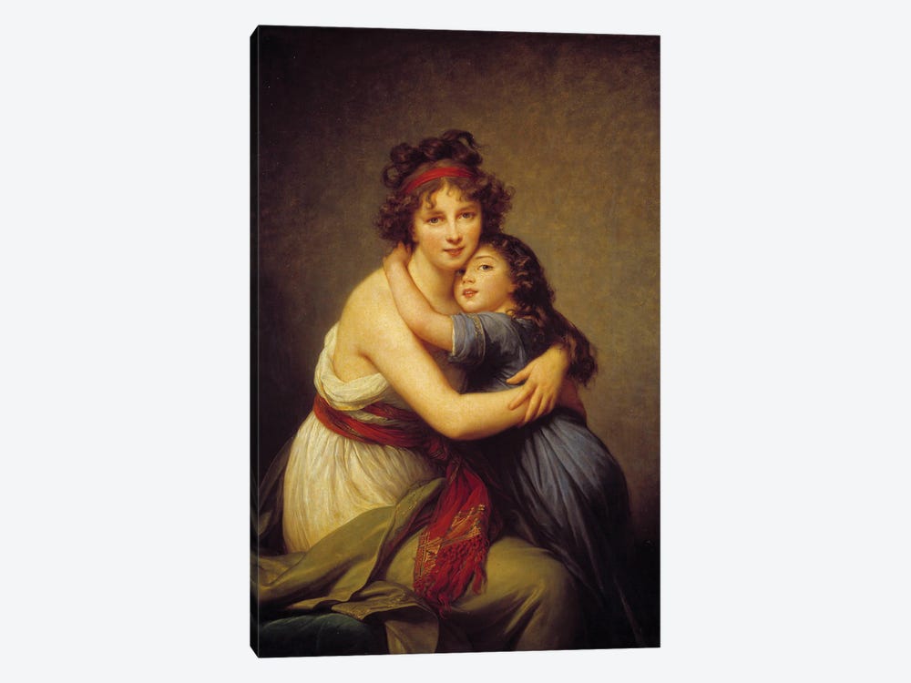 Portrait of Madame Vigee Lebrun and her daughter Jeanne-Lucie-Louise, known as Julie  1-piece Canvas Artwork
