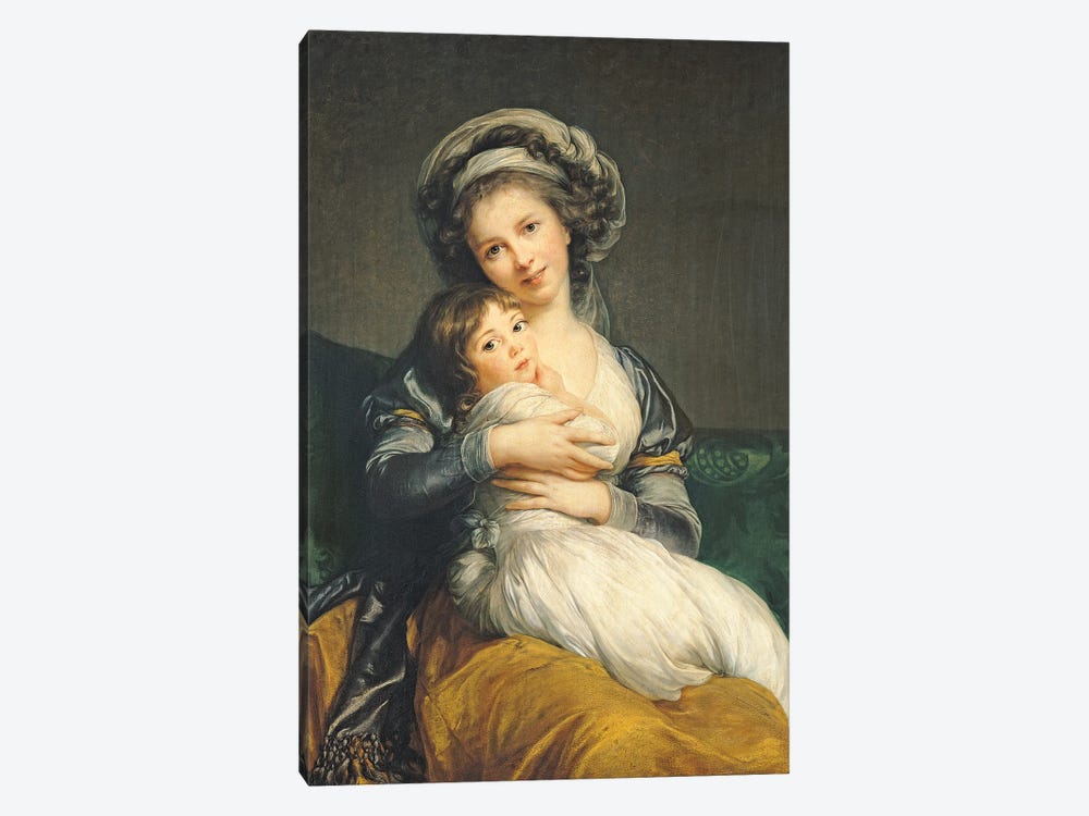 Self portrait in a Turban with her Child, 1786  by Elisabeth Louise Vigee Le Brun 1-piece Art Print