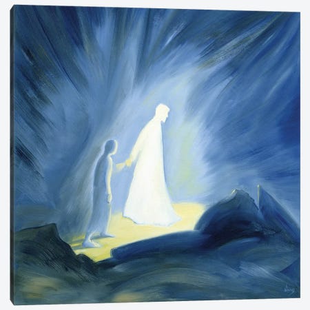 Even in the darkness of our sufferings Jesus comforts and guides us, 1994  Canvas Print #BMN10201} by Elizabeth Wang Canvas Art Print