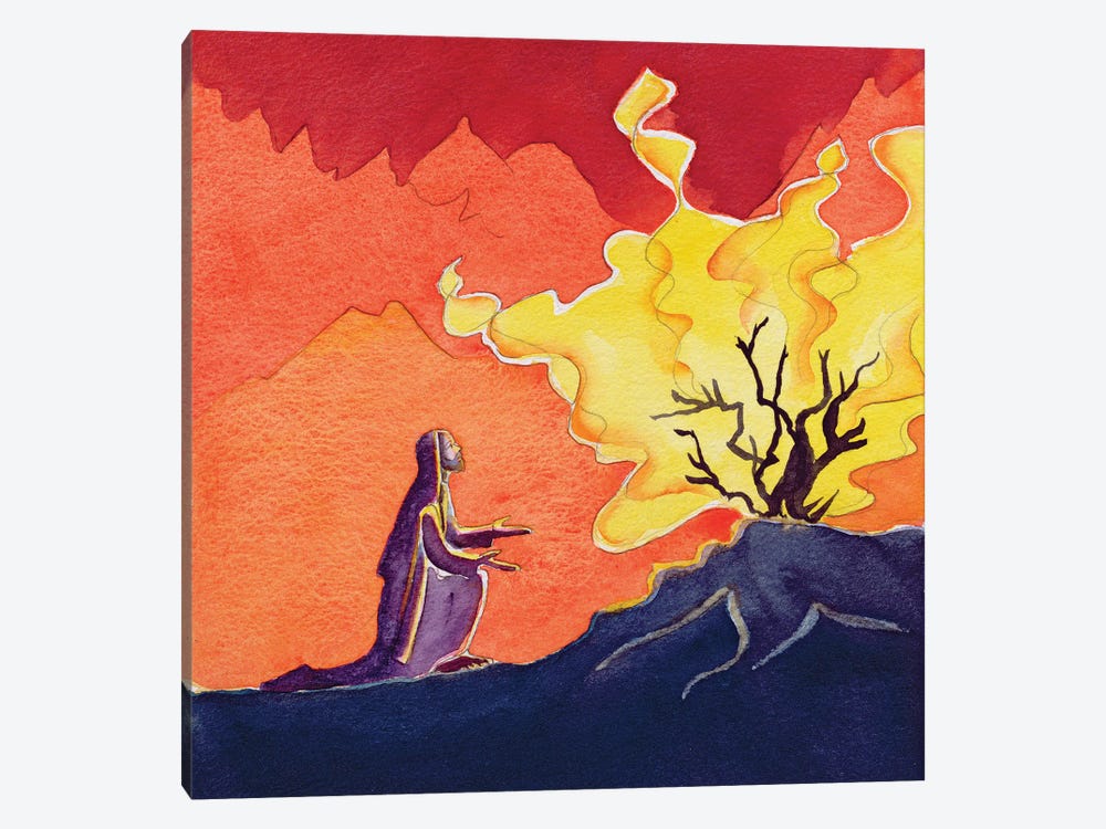 God speaks to Moses from the burning bush, 2004  1-piece Canvas Print