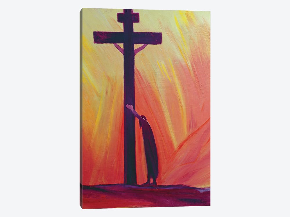 In our sufferings we can lean on the Cross by trusting in Christ's love, 1993  by Elizabeth Wang 1-piece Canvas Artwork