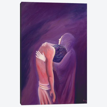 The sorrowful Virgin Mary holds her Son Jesus after His death, 1994  Canvas Print #BMN10209} by Elizabeth Wang Art Print