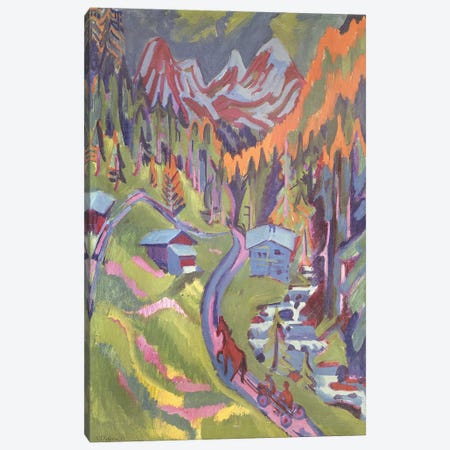 The Sertig Path in Summer, 1924  Canvas Print #BMN10224} by Ernst Ludwig Kirchner Canvas Wall Art