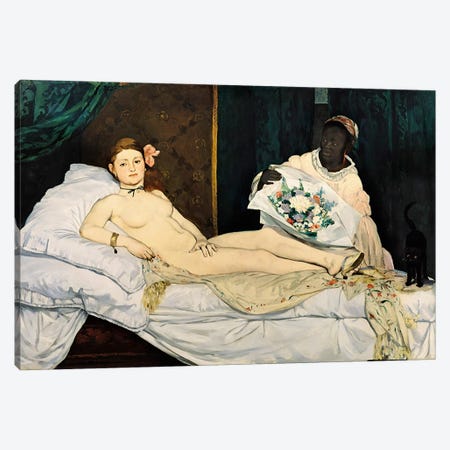 Olympia, 1863 Canvas Print #BMN1022} by Edouard Manet Canvas Artwork
