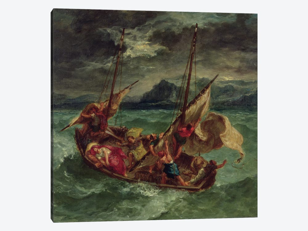 Christ on the Sea of Galilee, 1854  by Ferdinand Victor Eugene Delacroix 1-piece Canvas Print